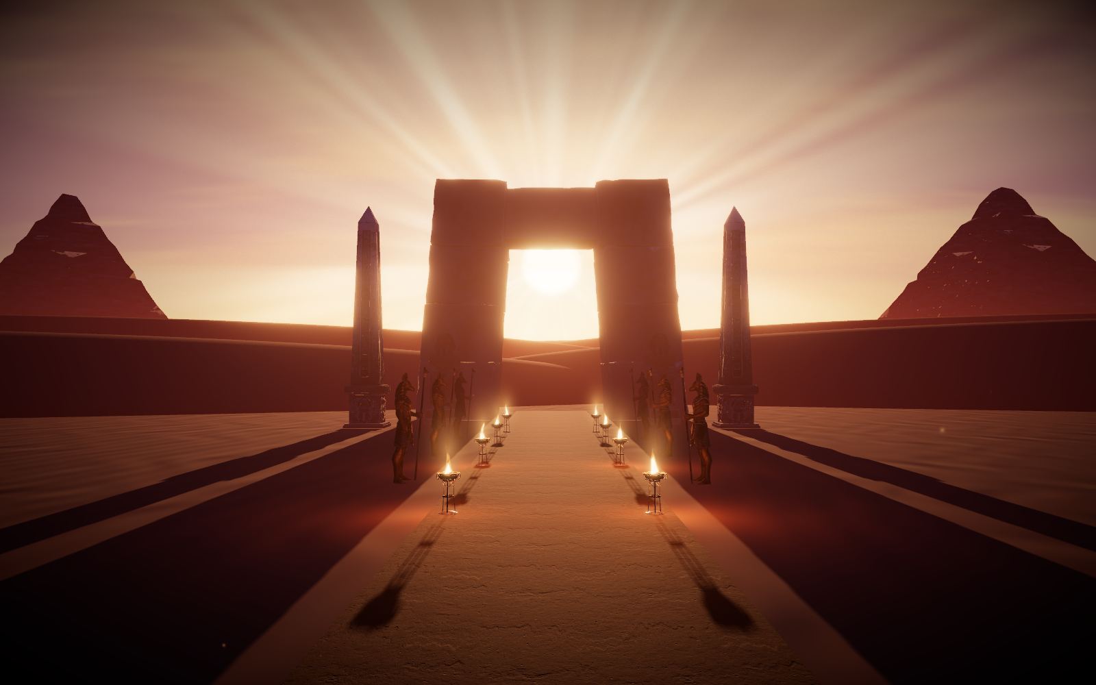 The terrace at dusk